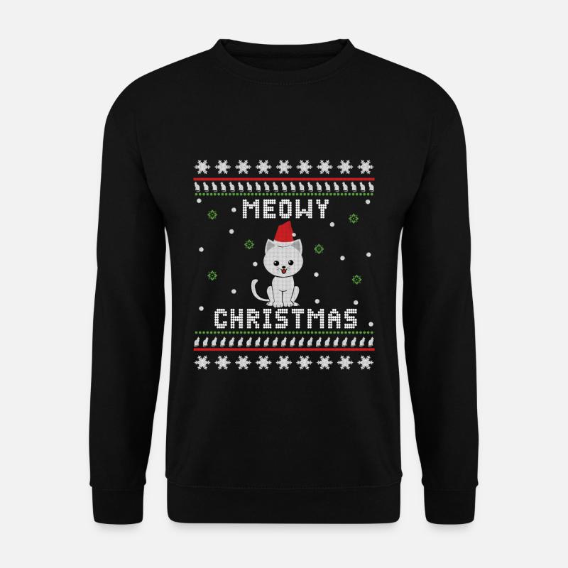 Ugly Christmas Katzen - Unisex Pullover - Schwarz