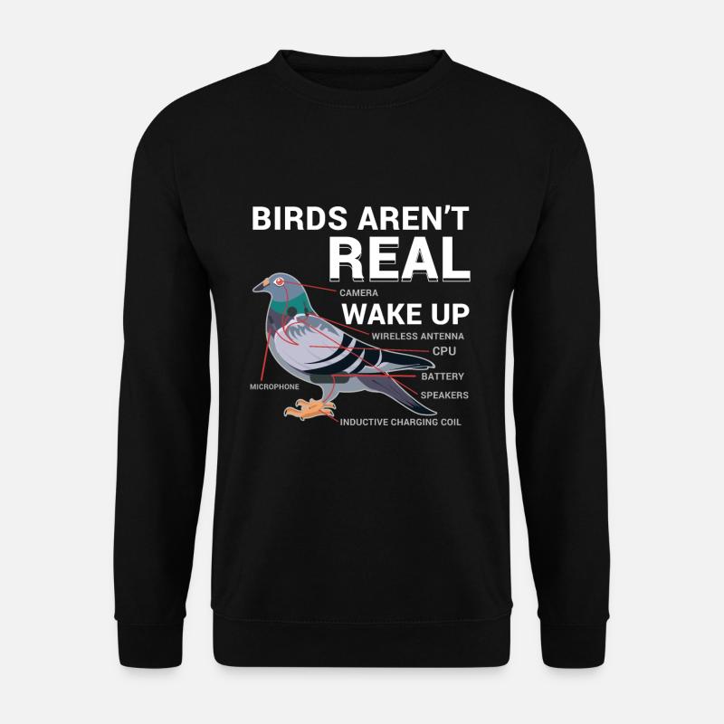 Verschwörung Tauben Lustig - Unisex Pullover - Schwarz