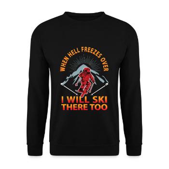 Ski Dire drôle - Sweat-shirt Unisexe - noir - Devant - Alina (178cm) & Michal (187cm)