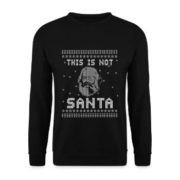 Noël laid pas le père noël - Sweat-shirt Unisexe - noir - Devant - Alina (178cm) & Michal (187cm)