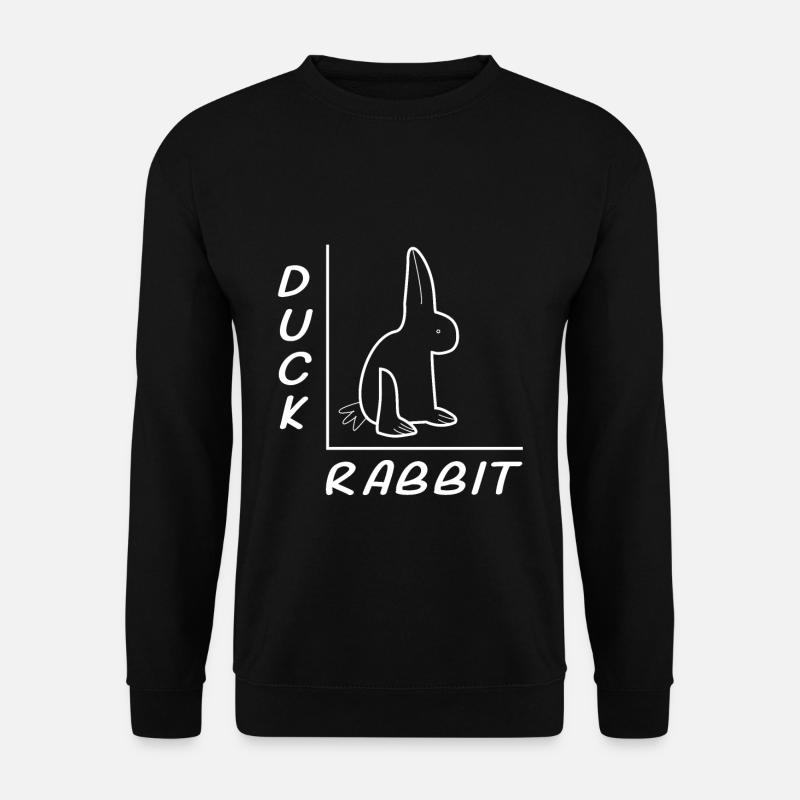 Lapin de canard Illusion d'optique - Sweat-shirt Unisexe - noir