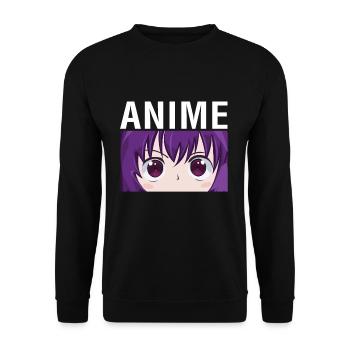 Anime - Unisex Pullover - Schwarz - Vorne - Alina (178cm) & Michal (187cm)