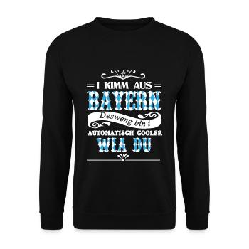 I Kimm from Bavaria - Unisex Sweatshirt - black - Front - Alina (178cm) & Michal (187cm)