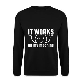 Ordinateur Drôle - Sweat-shirt Unisexe - noir - Devant - Alina (178cm) & Michal (187cm)
