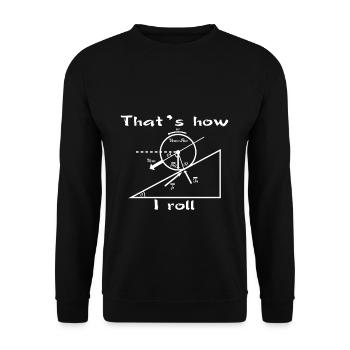 Physik Mathe Lustig - Unisex Pullover - Schwarz - Vorne - Alina (178cm) & Michal (187cm)