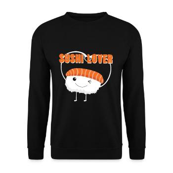 Sushi Lover - Unisex Pullover - Schwarz - Vorne - Alina (178cm) & Michal (187cm)