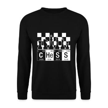 chess - Unisex Sweatshirt - black - Front - Alina (178cm) & Michal (187cm)