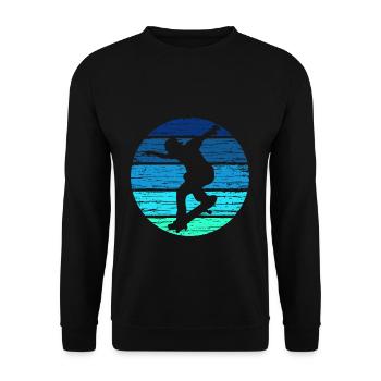 patineur - Sweat-shirt Unisexe - noir - Devant - Alina (178cm) & Michal (187cm)