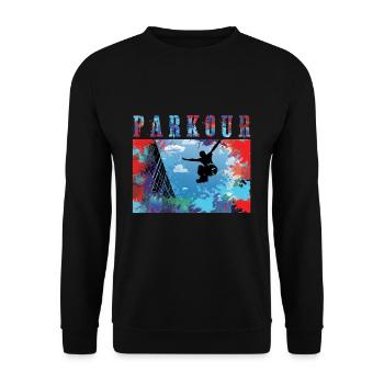 Parkour - Sweat-shirt Unisexe - noir - Devant - Alina (178cm) & Michal (187cm)