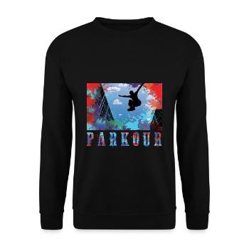 Parkour - Sweat-shirt Unisexe - noir - Devant - Alina (178cm) & Michal (187cm)