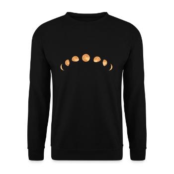 Mondphasen - Unisex Pullover - Schwarz - Vorne - Alina (178cm) & Michal (187cm)