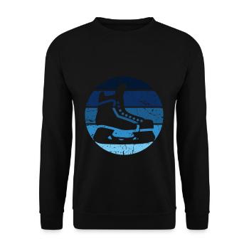 Schlittschuh - Unisex Pullover - Schwarz - Vorne - Alina (178cm) & Michal (187cm)