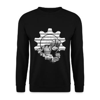 welding - Unisex Sweatshirt - black - Front - Alina (178cm) & Michal (187cm)