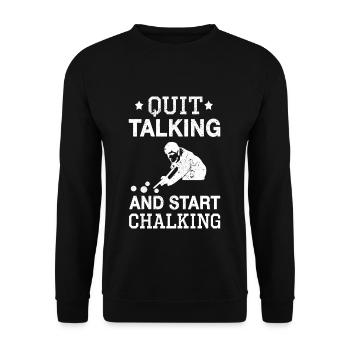Snooker pool athlete - Unisex Sweatshirt - black - Front - Alina (178cm) & Michal (187cm)
