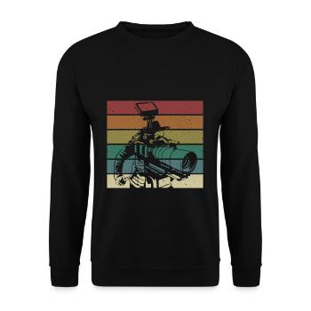 Kameramann - Unisex Pullover - Schwarz - Vorne - Alina (178cm) & Michal (187cm)