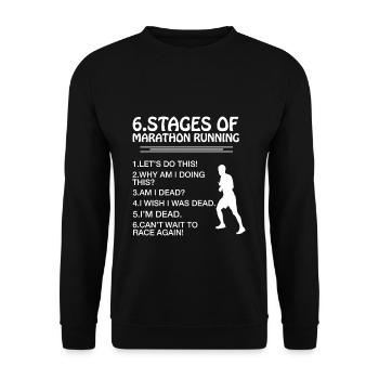 Marathon Funny - Unisex Sweatshirt - black - Front - Alina (178cm) & Michal (187cm)