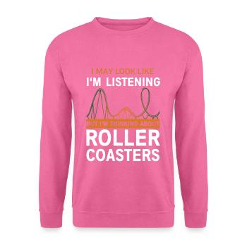 montagnes russes - Sweat-shirt Unisexe - rose - Devant