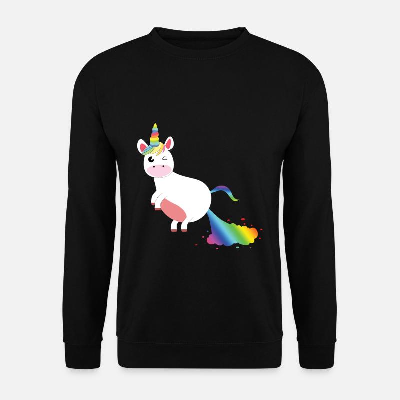 Einhorn Bunter Pups - Unisex Pullover - Schwarz