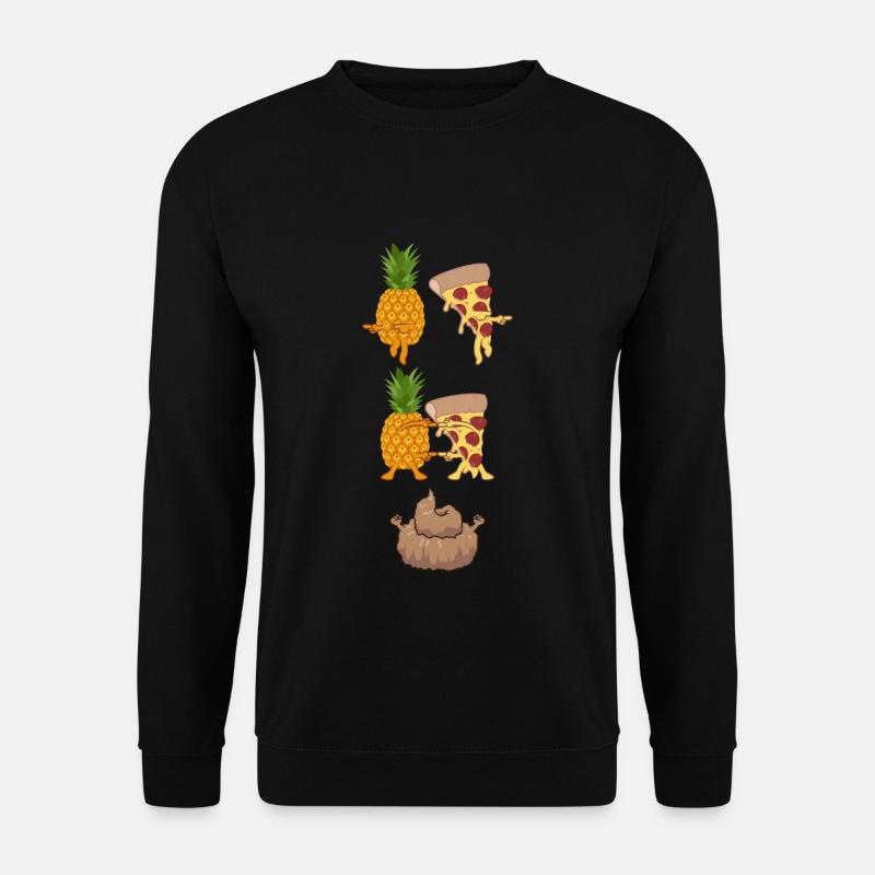 Fusion pineapple and pizza - Unisex Sweatshirt - black