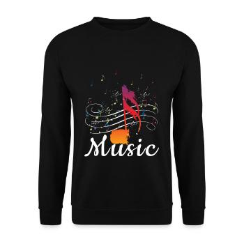 La musique est colorée - Sweat-shirt Unisexe - noir - Devant - Alina (178cm) & Michal (187cm)