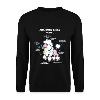 Anatomie Eines Pudel - Unisex Pullover - Schwarz - Vorne - Alina (178cm) & Michal (187cm)