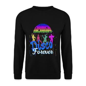 Disco Forever - Unisex Sweatshirt - black - Front - Alina (178cm) & Michal (187cm)