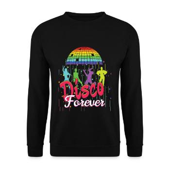 Disco Forever - Unisex Sweatshirt - black - Front - Alina (178cm) & Michal (187cm)