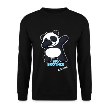 Großer Bruder Dabbing - Unisex Pullover - Schwarz - Vorne - Alina (178cm) & Michal (187cm)