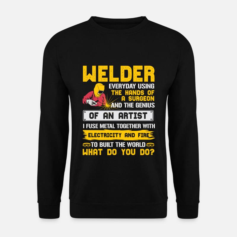 Svejser Jeg bygger verden - Unisex sweater - sort