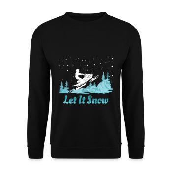 Motoneige Let It Snow - Sweat-shirt Unisexe - noir - Devant - Alina (178cm) & Michal (187cm)