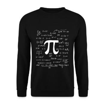 Numéro du cercle Pi - Sweat-shirt Unisexe - noir - Devant - Alina (178cm) & Michal (187cm)