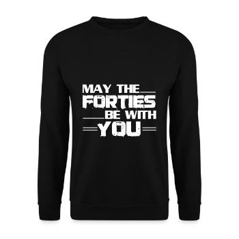 May the forties be with you - Unisex Sweatshirt - black - Front - Alina (178cm) & Michal (187cm)
