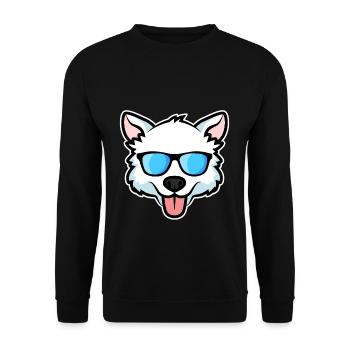 Samojede - Unisex Pullover - Schwarz - Vorne - Alina (178cm) & Michal (187cm)