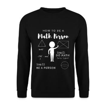 Mathe Person Lustig - Unisex Pullover - Schwarz - Vorne - Alina (178cm) & Michal (187cm)