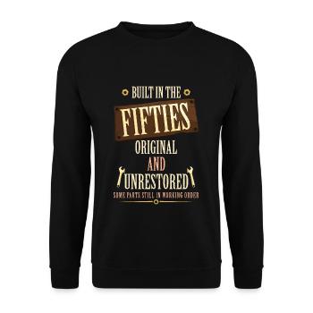Gebaut In Den 50er Jahren - Unisex Pullover - Schwarz - Vorne - Alina (178cm) & Michal (187cm)