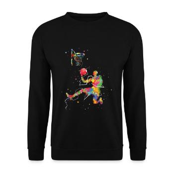 Basketball players - Unisex Sweatshirt - black - Front - Alina (178cm) & Michal (187cm)