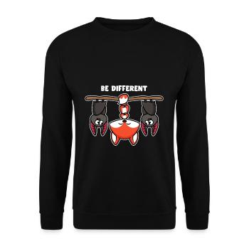 Sei Anders Lustig - Unisex Pullover - Schwarz - Vorne - Alina (178cm) & Michal (187cm)