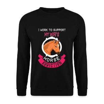 Passion pour les chevaux femme - Sweat-shirt Unisexe - noir - Devant - Alina (178cm) & Michal (187cm)