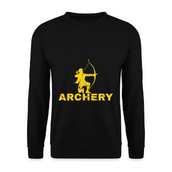 Archer - Unisex Sweatshirt - black - Front - Alina (178cm) & Michal (187cm)