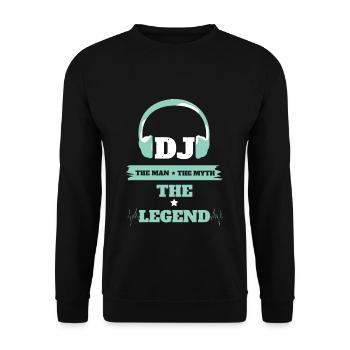 DJ man myth myth - Sweat-shirt Unisexe - noir - Devant - Alina (178cm) & Michal (187cm)