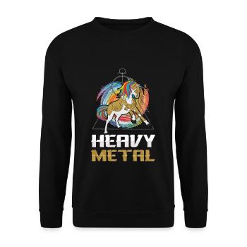 Heavy metal metallers - Unisex Sweatshirt - black - Front - Alina (178cm) & Michal (187cm)