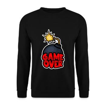 Game over - Unisex Sweatshirt - black - Front - Alina (178cm) & Michal (187cm)