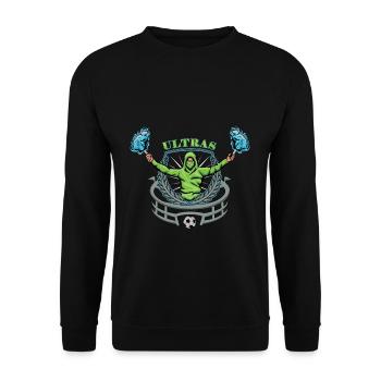 Football Ultras Fans - Unisex Sweatshirt - black - Front - Alina (178cm) & Michal (187cm)