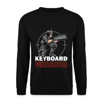 Guerrier clavier - Sweat-shirt Unisexe - noir - Devant - Alina (178cm) & Michal (187cm)