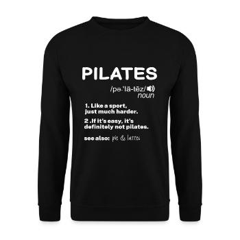 Pilates definition - Unisex Sweatshirt - black - Front - Alina (178cm) & Michal (187cm)