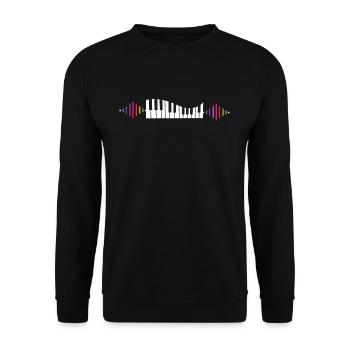 Musique Piano - Sweat-shirt Unisexe - noir - Devant - Alina (178cm) & Michal (187cm)