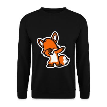 Dab Fuchs - Unisex Sweatshirt - black - Front - Alina (178cm) & Michal (187cm)