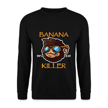 Banana killer - Unisex Sweatshirt - black - Front - Alina (178cm) & Michal (187cm)