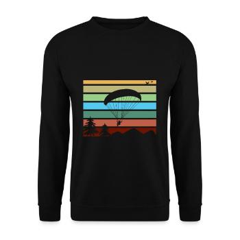Gleitschirmfliegen - Unisex Pullover - Schwarz - Vorne - Alina (178cm) & Michal (187cm)