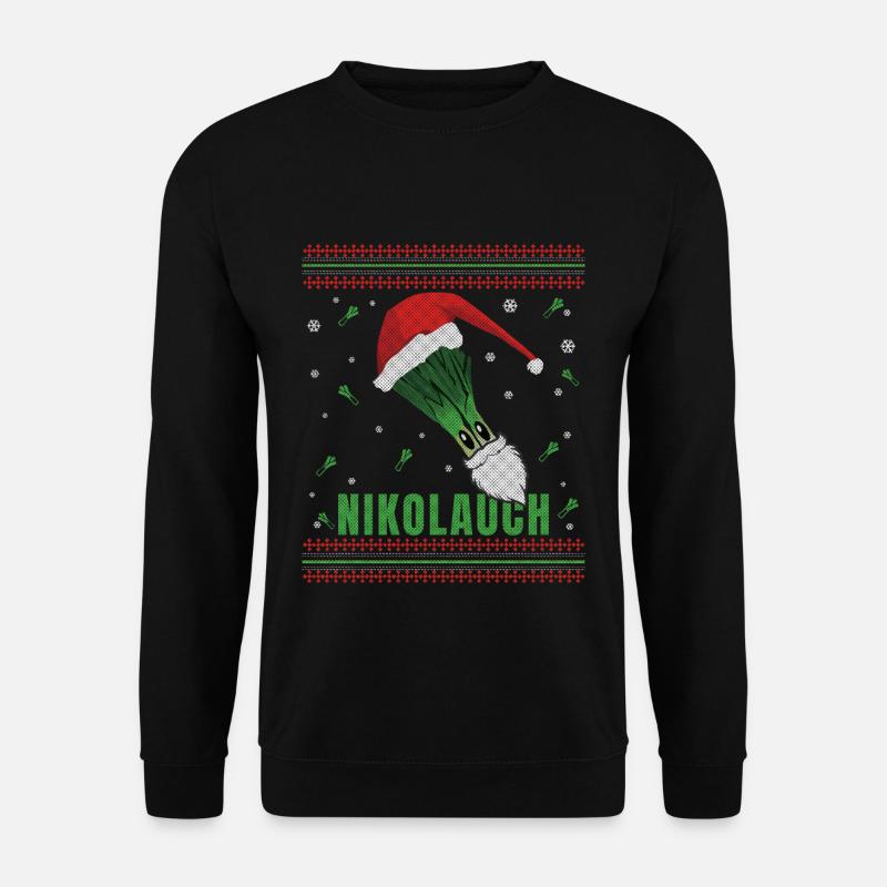 Nikolauch Nikolaus Ugly Christmas Sweater - Unisex Pullover - Schwarz